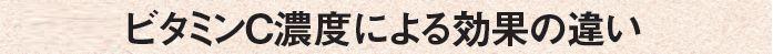 ビタミンC濃度による効果の違い